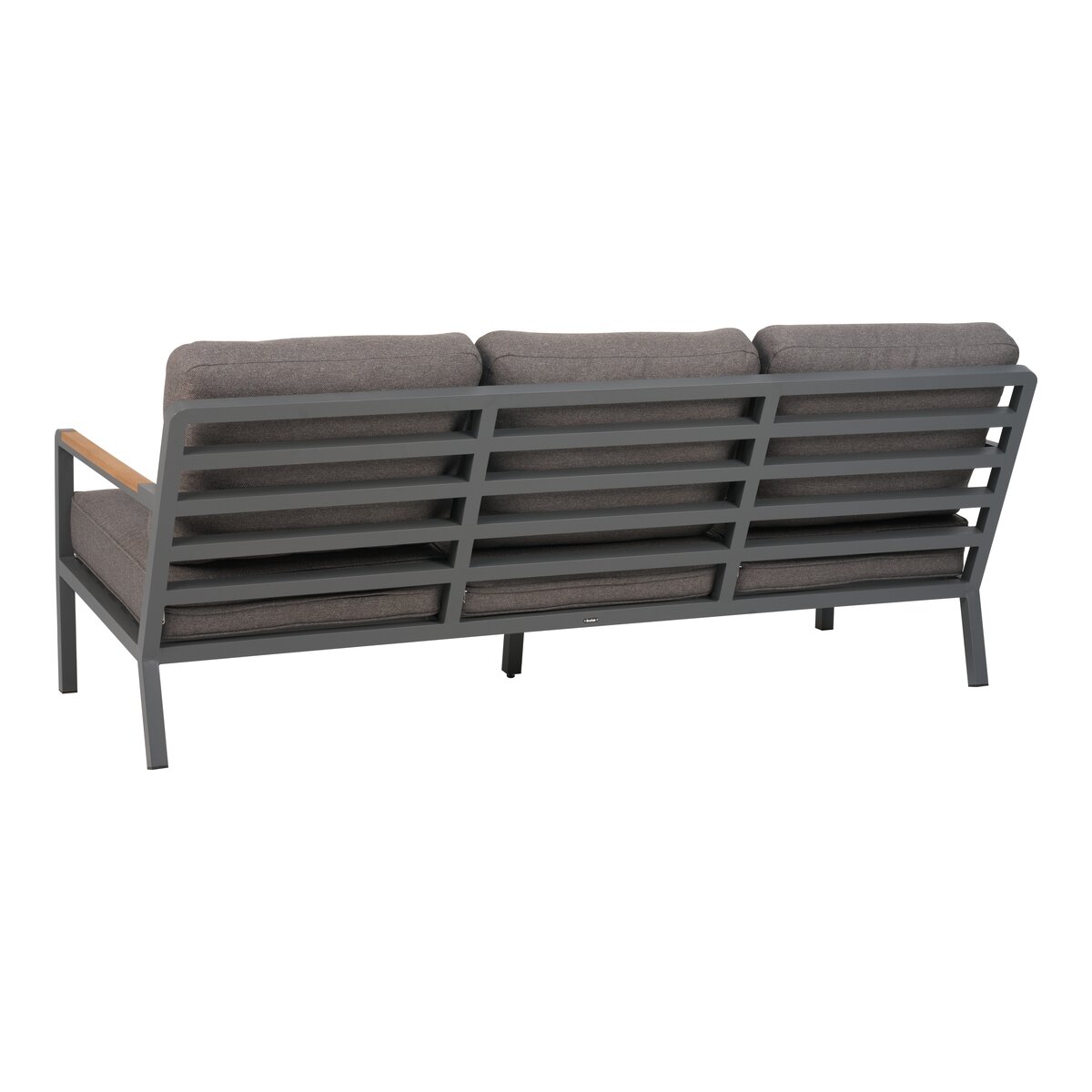 Garten-Sitzgruppe Nova, Anthrazit/Grau/Braun - Aluminium & wasserabweisender Stoff