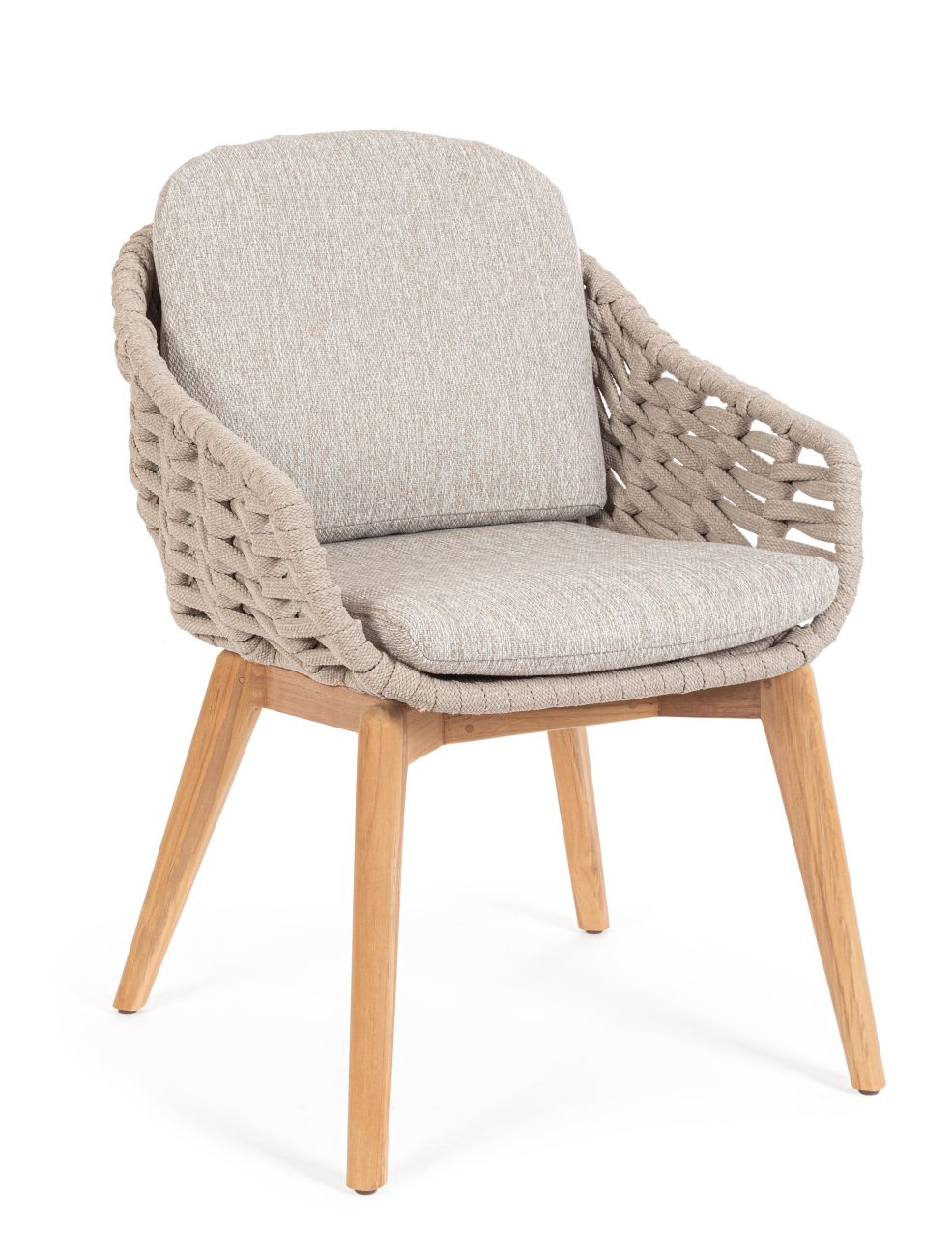 Gartenstuhl Tamires aus Teakholz, Beige Gartenstuhl Tamires aus Teakholz, Beige