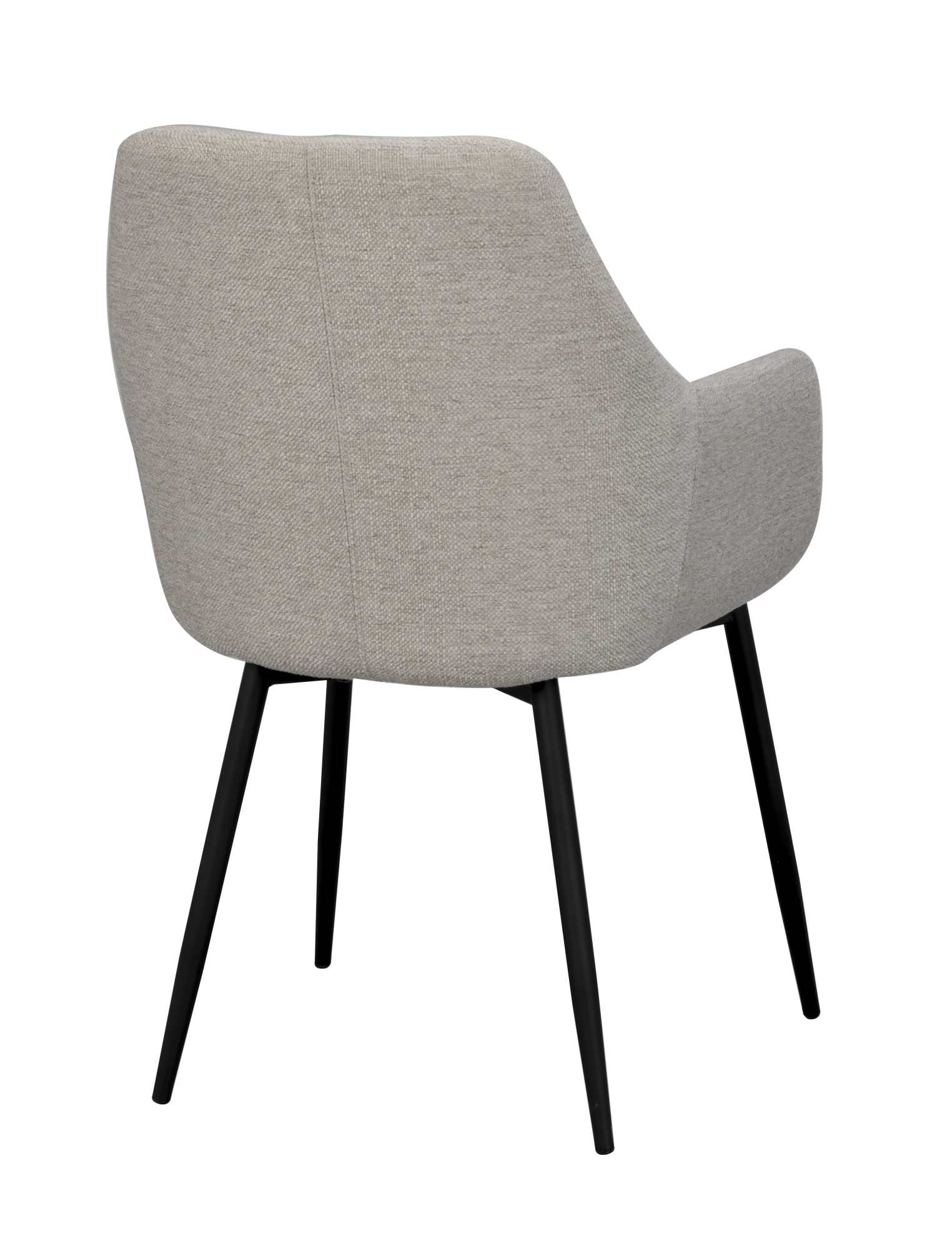 Stuhl Reily 2er Set mit Armlehnen, Stoff Beige passt perfekt in stilvolle Wohnräume.