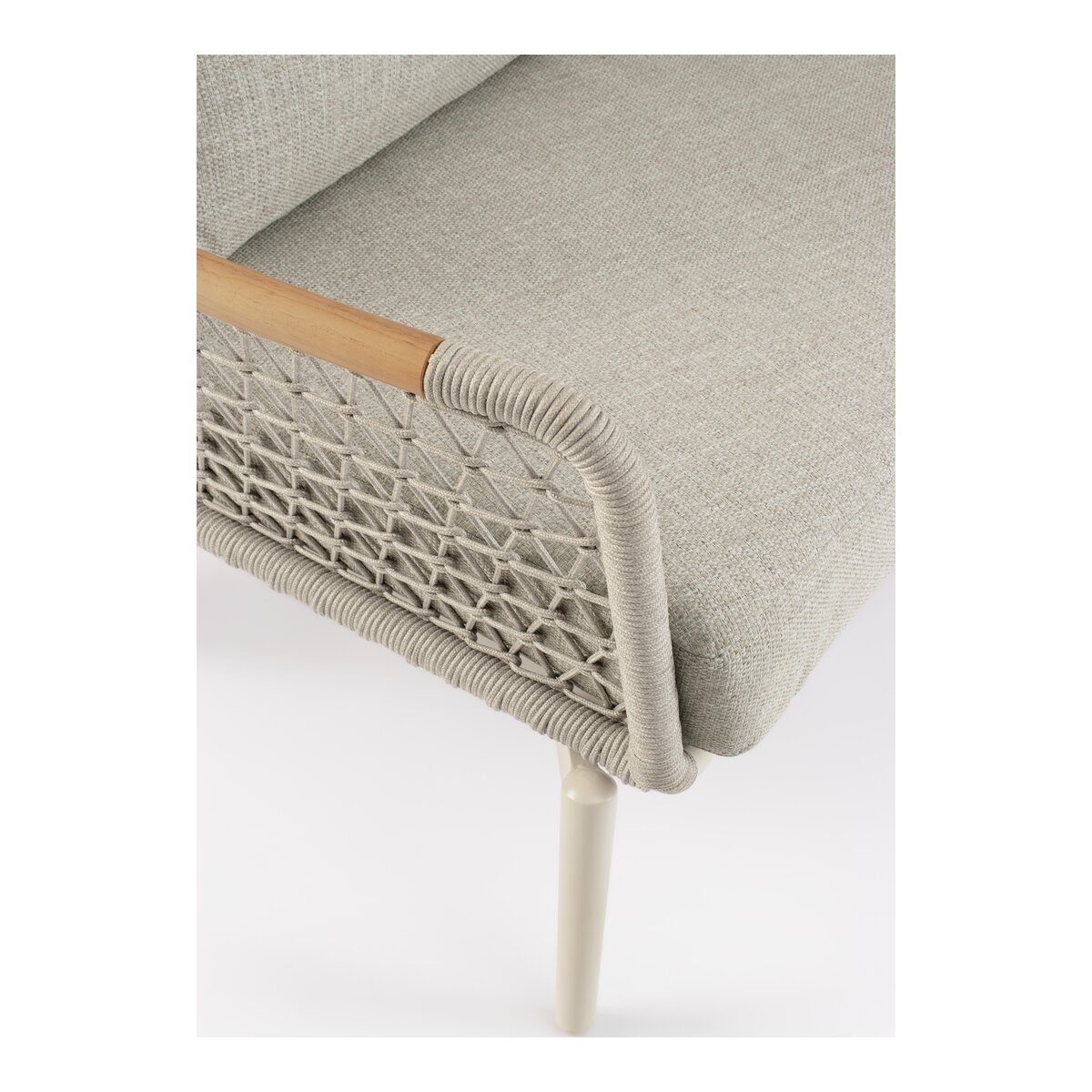 3-Sitzer Gartensofa Eulero - Aluminium Pelikan & Olefin-Geflecht Grau, inkl. Kissen