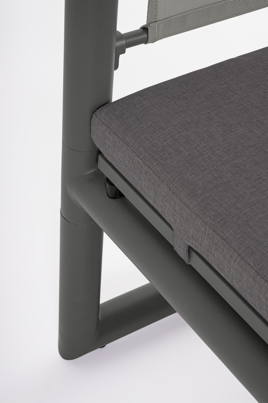 Gartendaybed Konnor aus Aluminium, Anthrazit