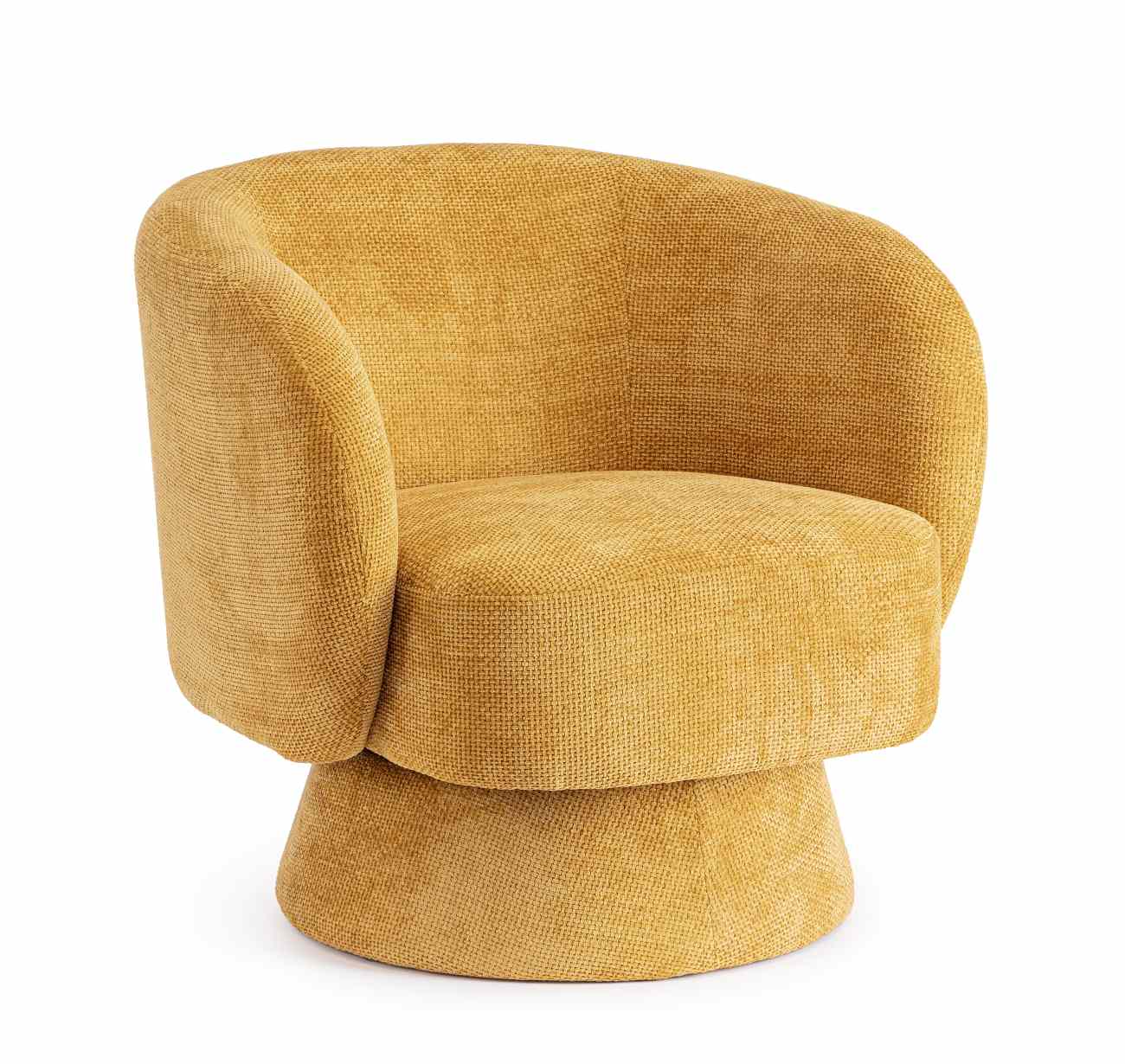 Sessel Julienne aus Stoff, Senf