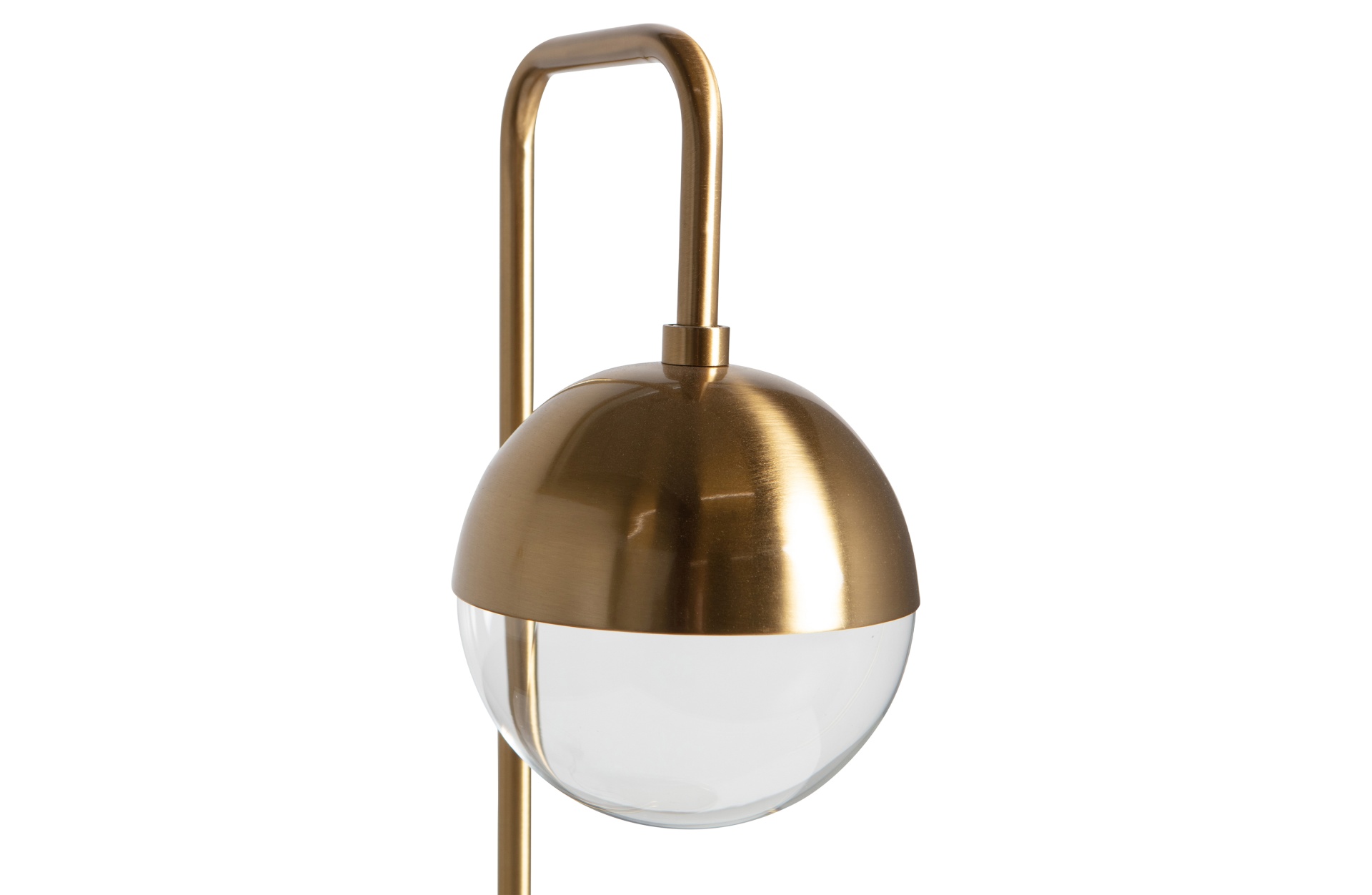 Die Stehlampe Globular ist ein echter Hingucker, gefertigt wurde sie aus Metall und Glas,welches einen Messing Farbton besitzt. Dadurch entsteht ein modernes Design.
