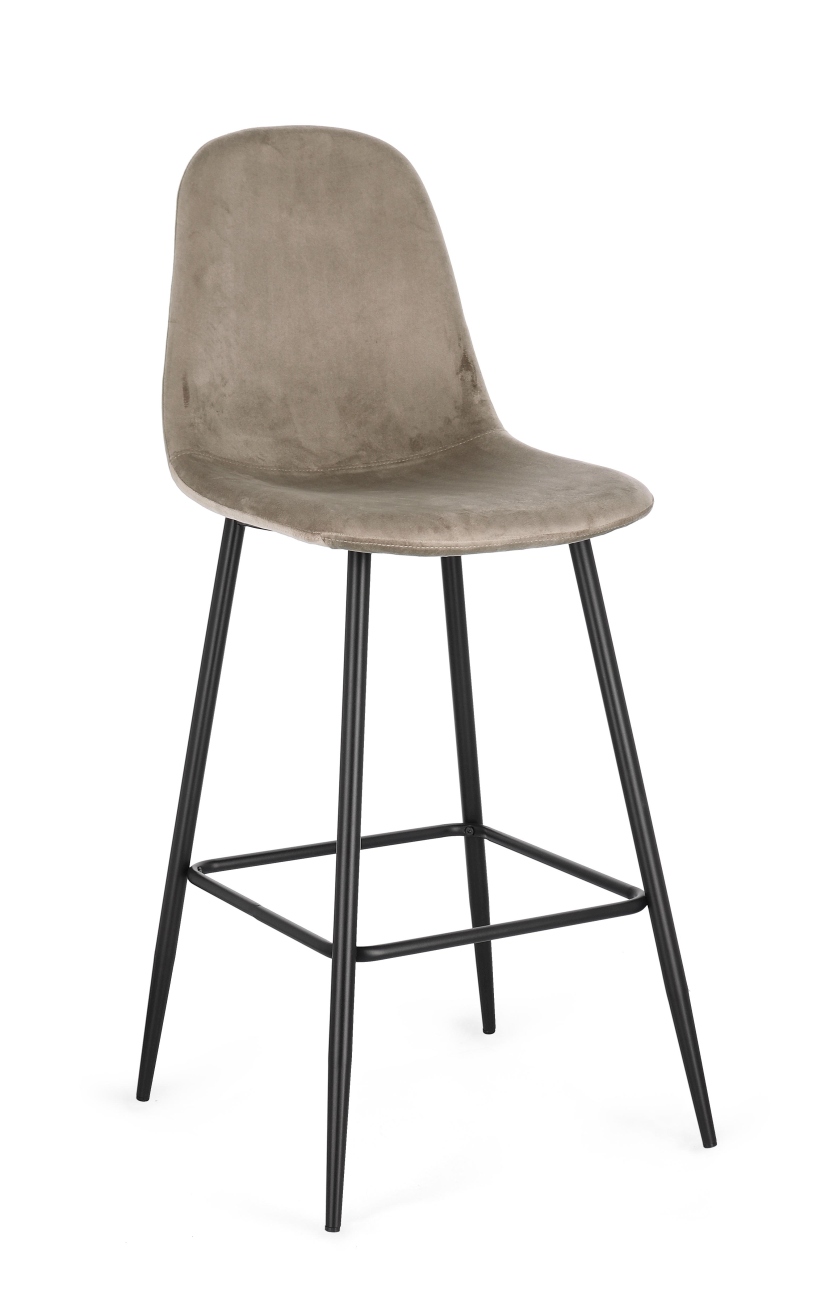 Barhocker New Irelia 2er- Set aus Samt, Taupe Barhocker New Irelia 2er- Set aus Samt, Taupe