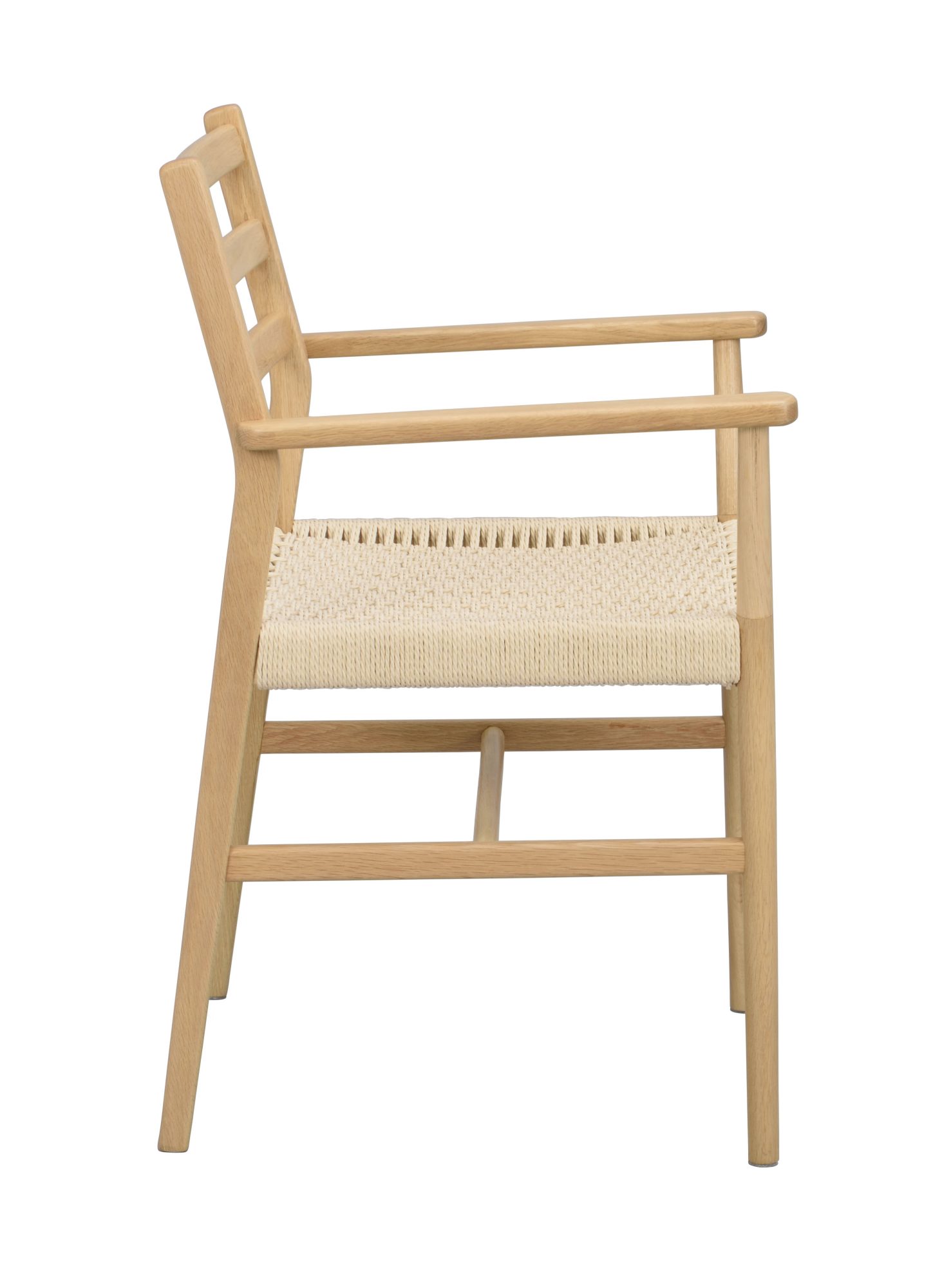 Edles Möbelstück: Stuhl Harlan mit Armlehne, Eiche Hell / Hellbeige für stilvolle Einrichtung.