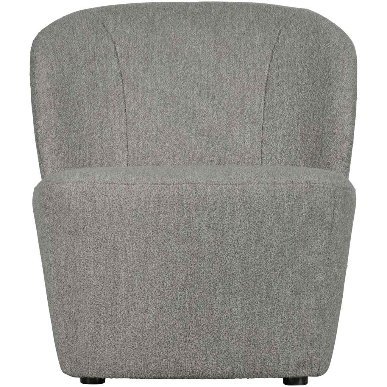 Sessel Lofty aus Boucle-Stoff, Grau