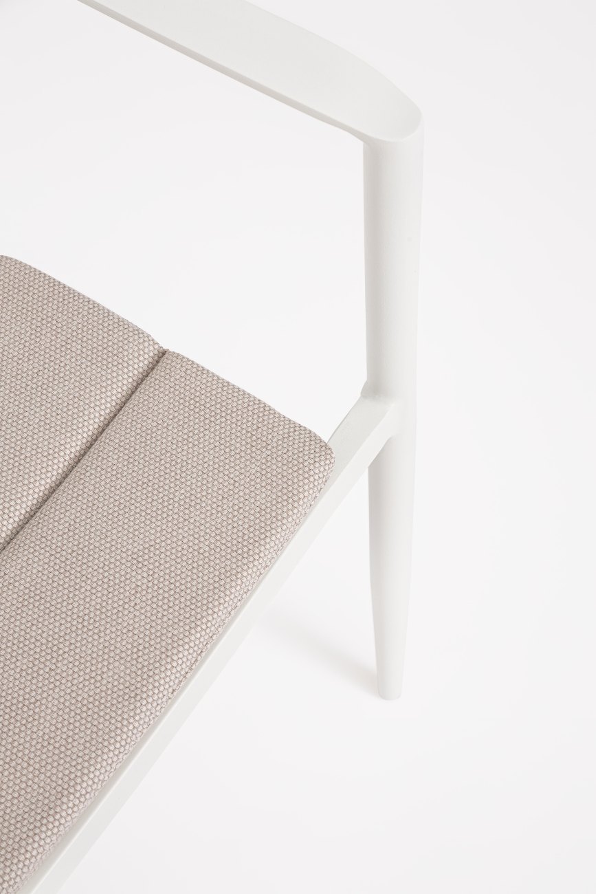 Gartenstuhl Nebula aus Aluminium, Weiß