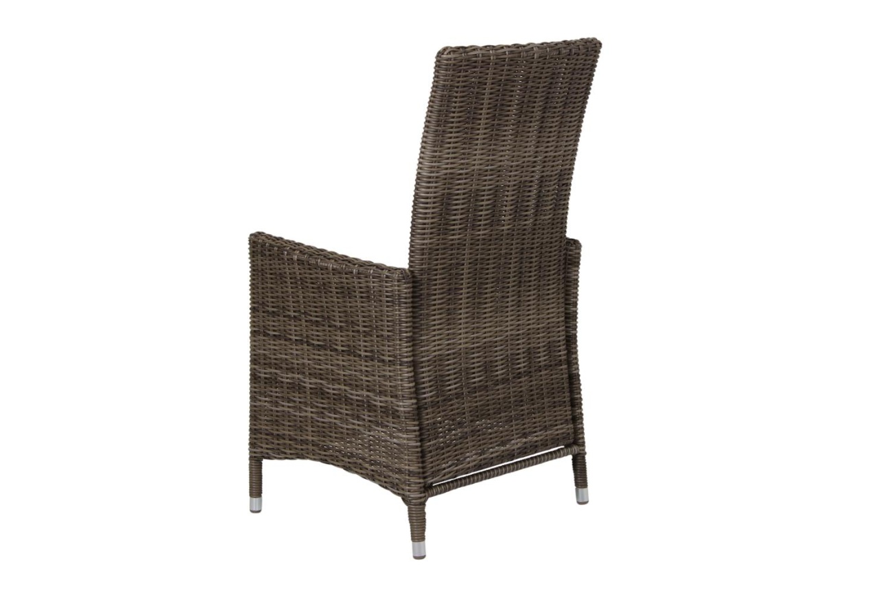 Der Gartenstuhl Ninja überzeugt mit seinem modernen Design. Gefertigt wurde er aus Rattan, welcher einen braunen Farbton besitzt. Das Gestell ist aus Metall und hat eine schwarze Farbe. Die Sitzhöhe des Stuhls beträgt 41 cm.