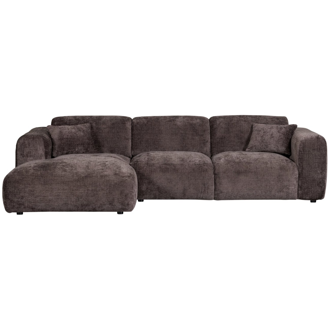 Chaiselongue Cloud aus Chenille-Stoff Links, Braun Chaiselongue Cloud aus Chenille-Stoff Links, Braun