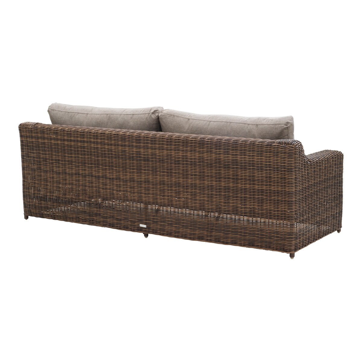 Gartensofa Glendon 2,5-Sitzer, Polyrattan & wasserabweisender Stoff, Dunkelbraun