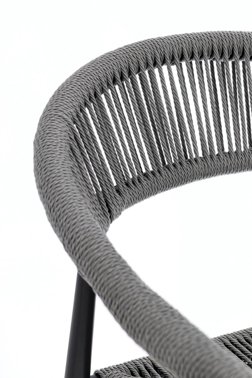 Gartenstuhl Jandia aus Aluminium, Anthrazit / Grau