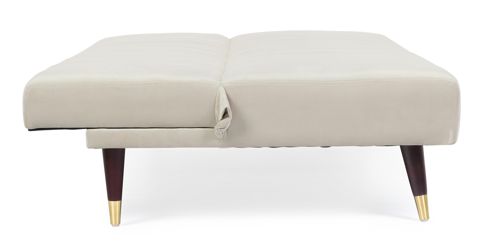 Schlafsofa Alma aus Samt, Beige