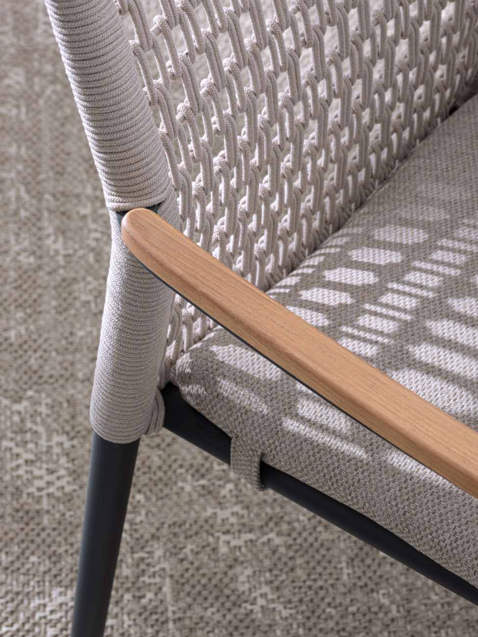 Gartenstuhl Maddox aus Aluminium, Anthrazit