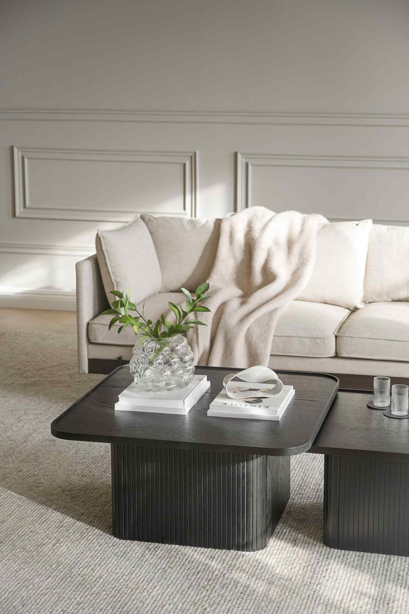 Couchtisch Sullivan, Schwarz, 80x80x40cm – überzeugt mit zeitlosem Stil.