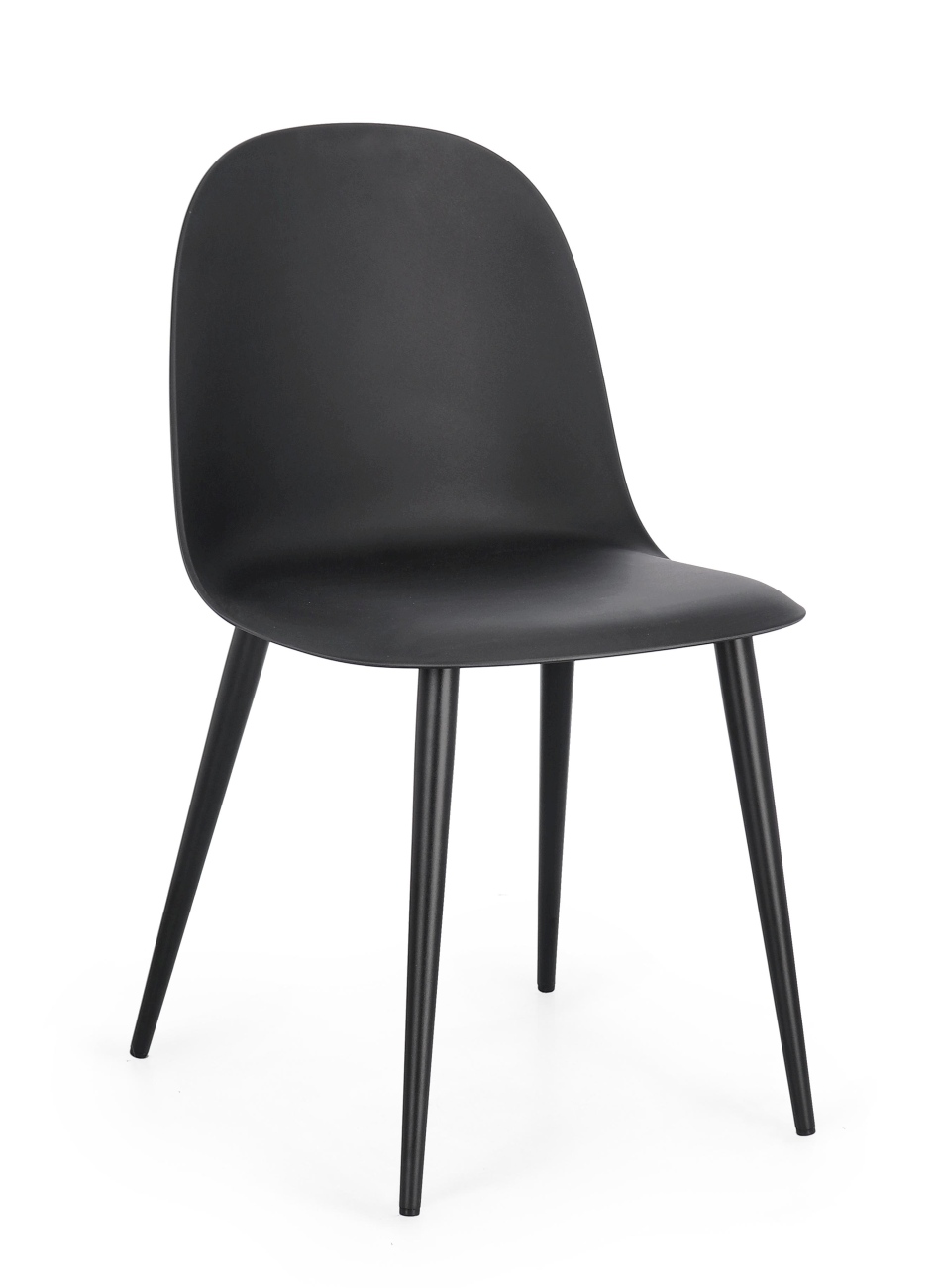 Esszimmerstuhl Ella 4er-Set aus Kunststoff, Schwarz Esszimmerstuhl Ella 4er-Set aus Kunststoff, Schwarz