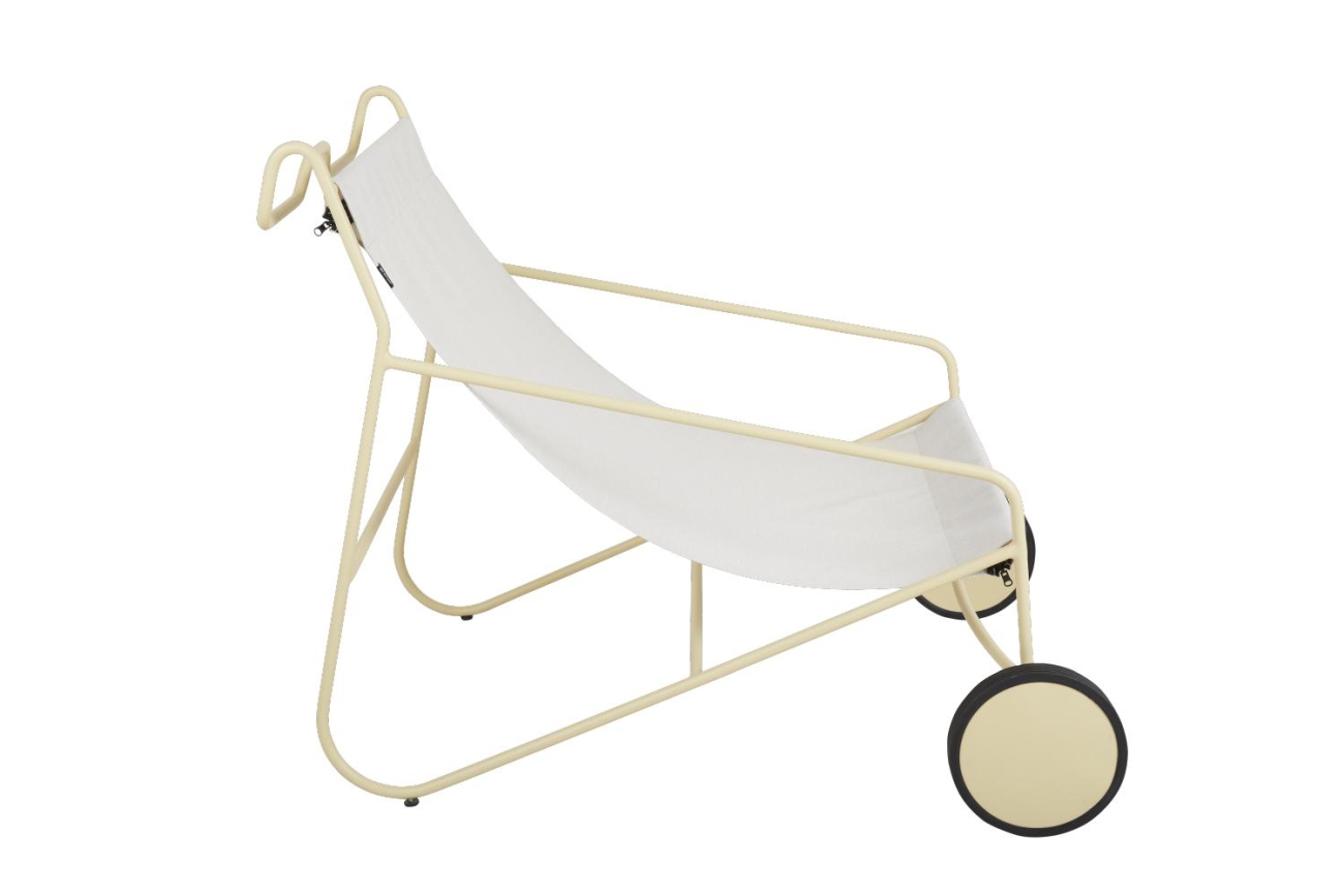 Gartensessel Poul aus Metall, Gelb