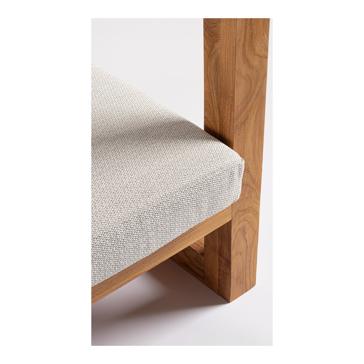 Gartendaybed Honolulu - Teakholz Natur & Olefin-Stoff, inkl. Kissen