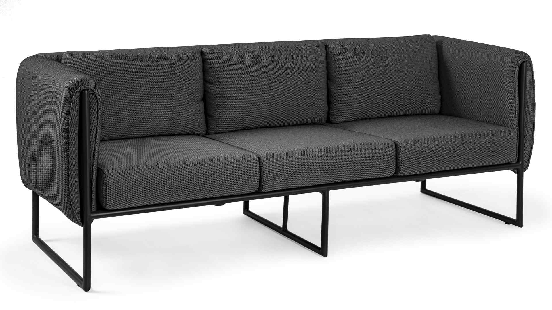 Sofa Pixel aus Aluminium, Anthrazit