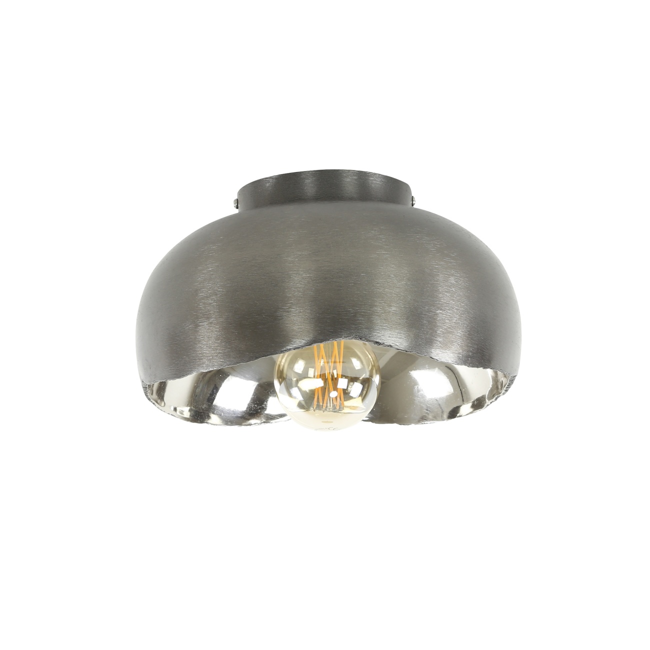 Deckenleuchte Reflect mit LED - Metall Schwarz-Nickel-Finish, Ø 35 cm