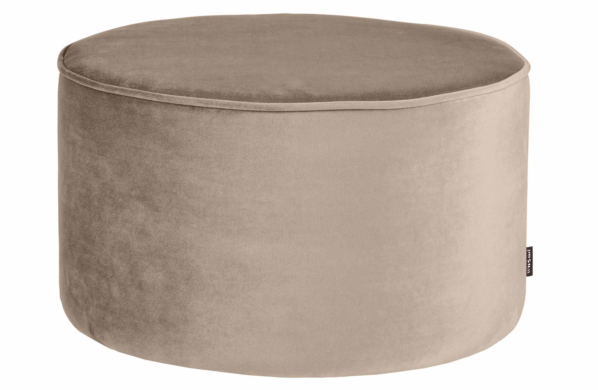 Hocker Sara Samt, Ø 60 cm Hellbraun Hocker Sara Samt, Ø 60 cm Hellbraun