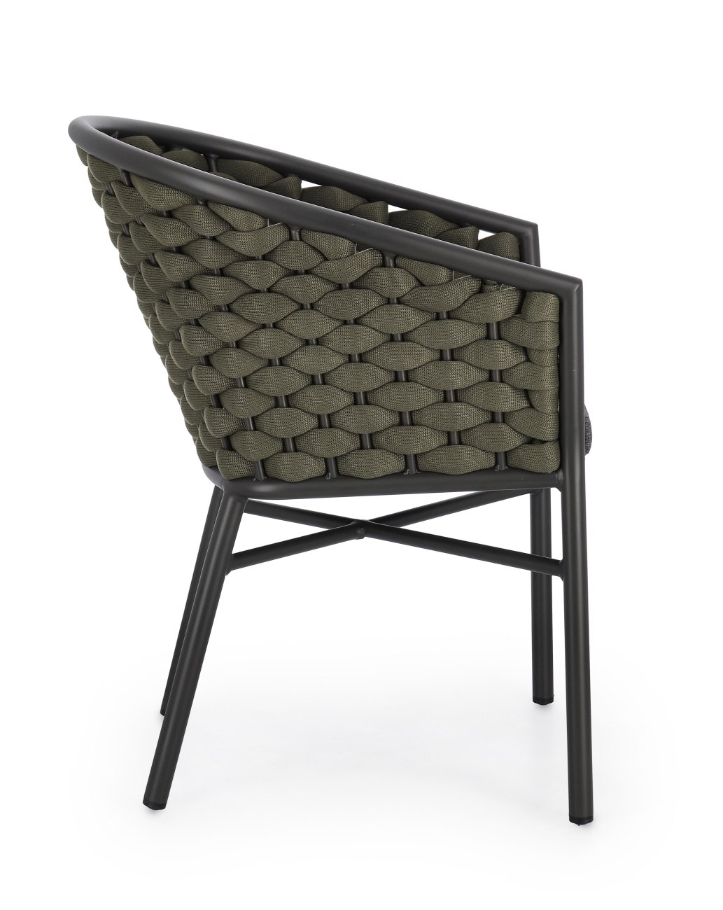 Gartenstuhl Margalida aus Aluminium, Grün / Anthrazit