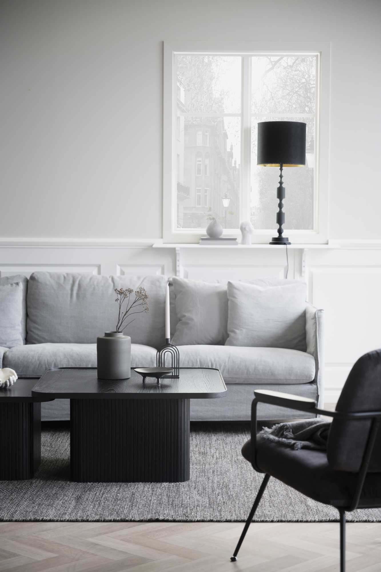 Couchtisch Sullivan, Schwarz, 80x80x40cm – überzeugt mit zeitlosem Stil.