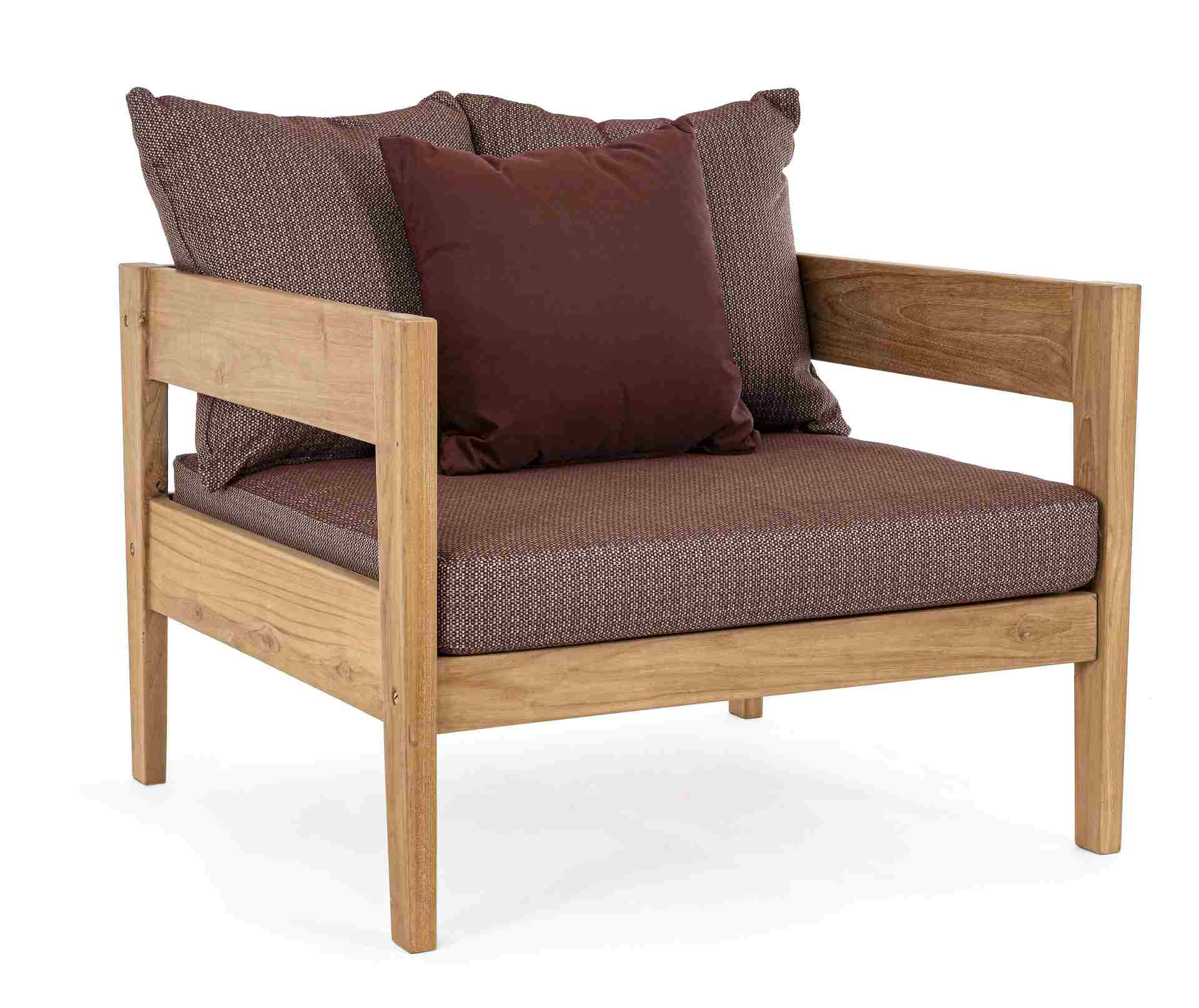 Gartensessel Kobo aus Teakholz, Weinrot Gartensessel Kobo aus Teakholz, Weinrot