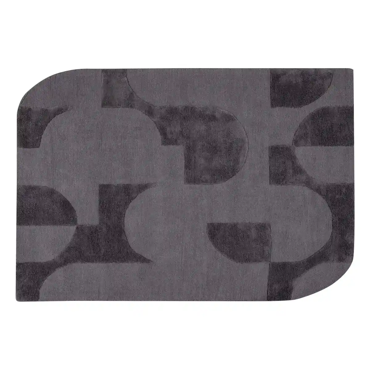 Teppich Livo - Viskose / Wolle Grau, 170 x 240 cm