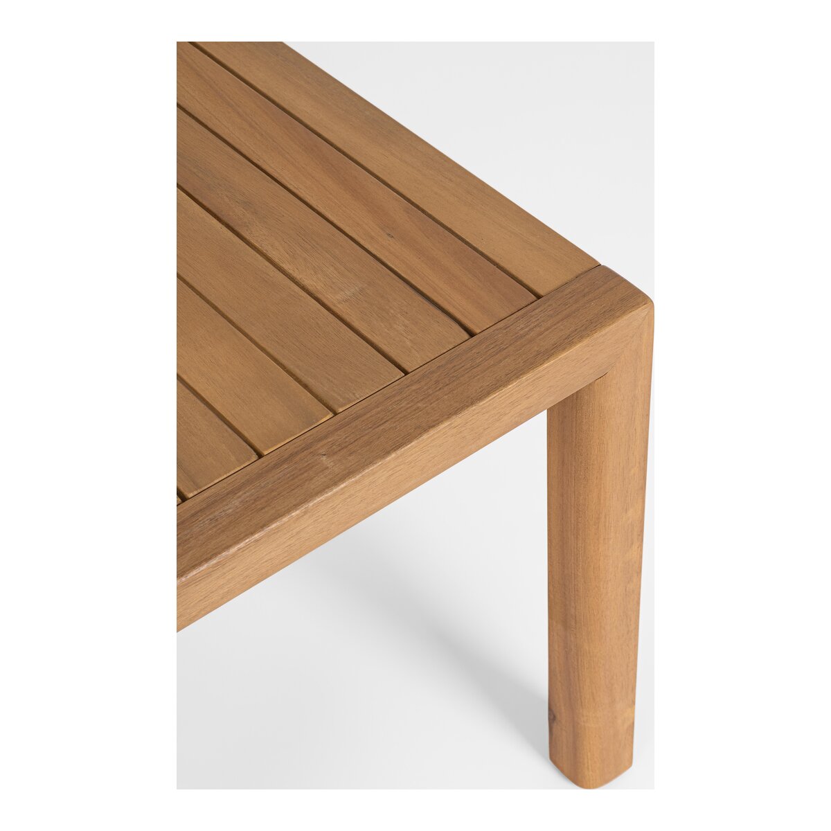 Gartencouchtisch Danubio - Akazienholz Natur, Teak-Optik, 47 x 47 cm