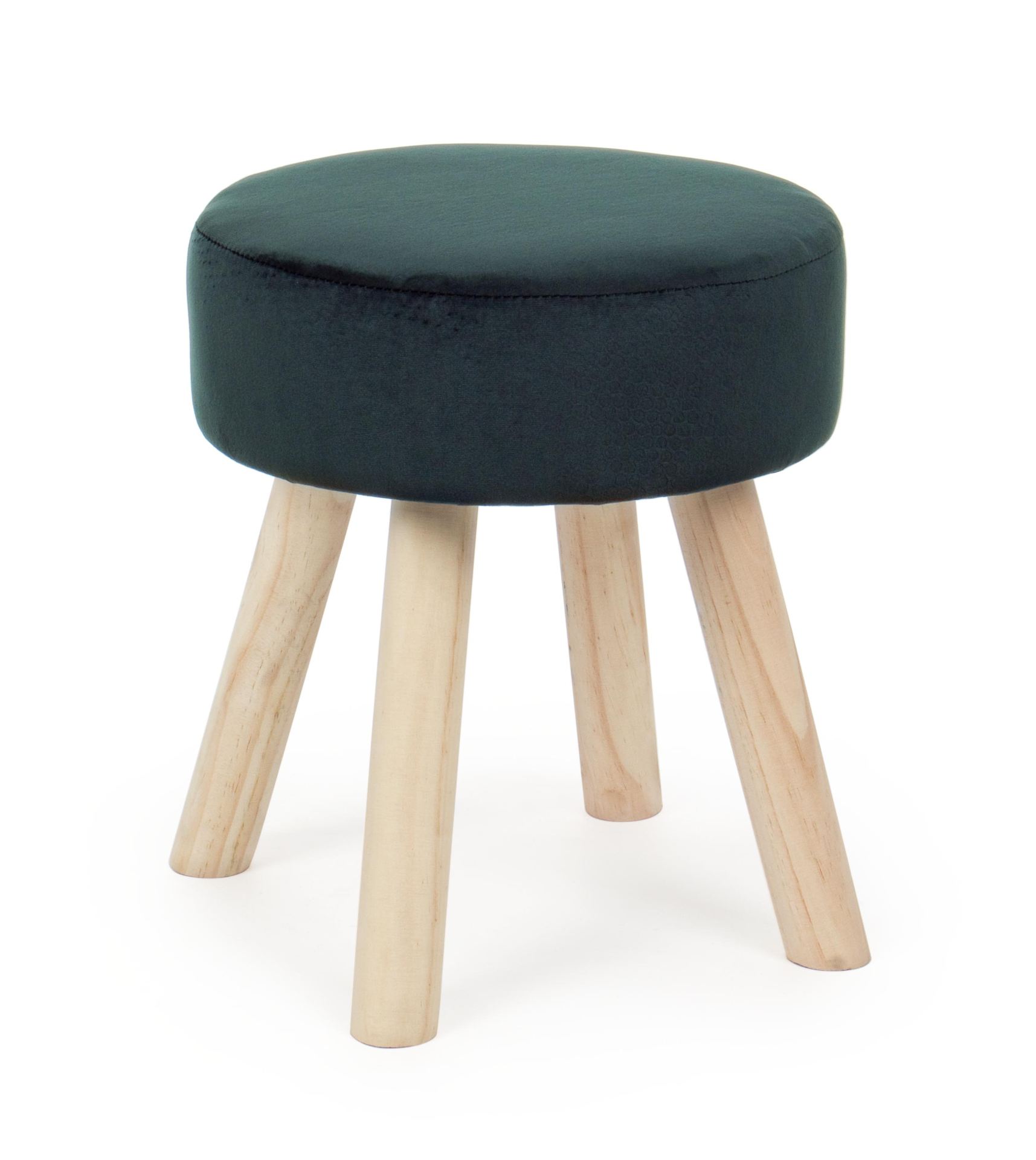 Hocker Adeline in Samt-Optik, Grün Hocker Adeline in Samt-Optik, Grün