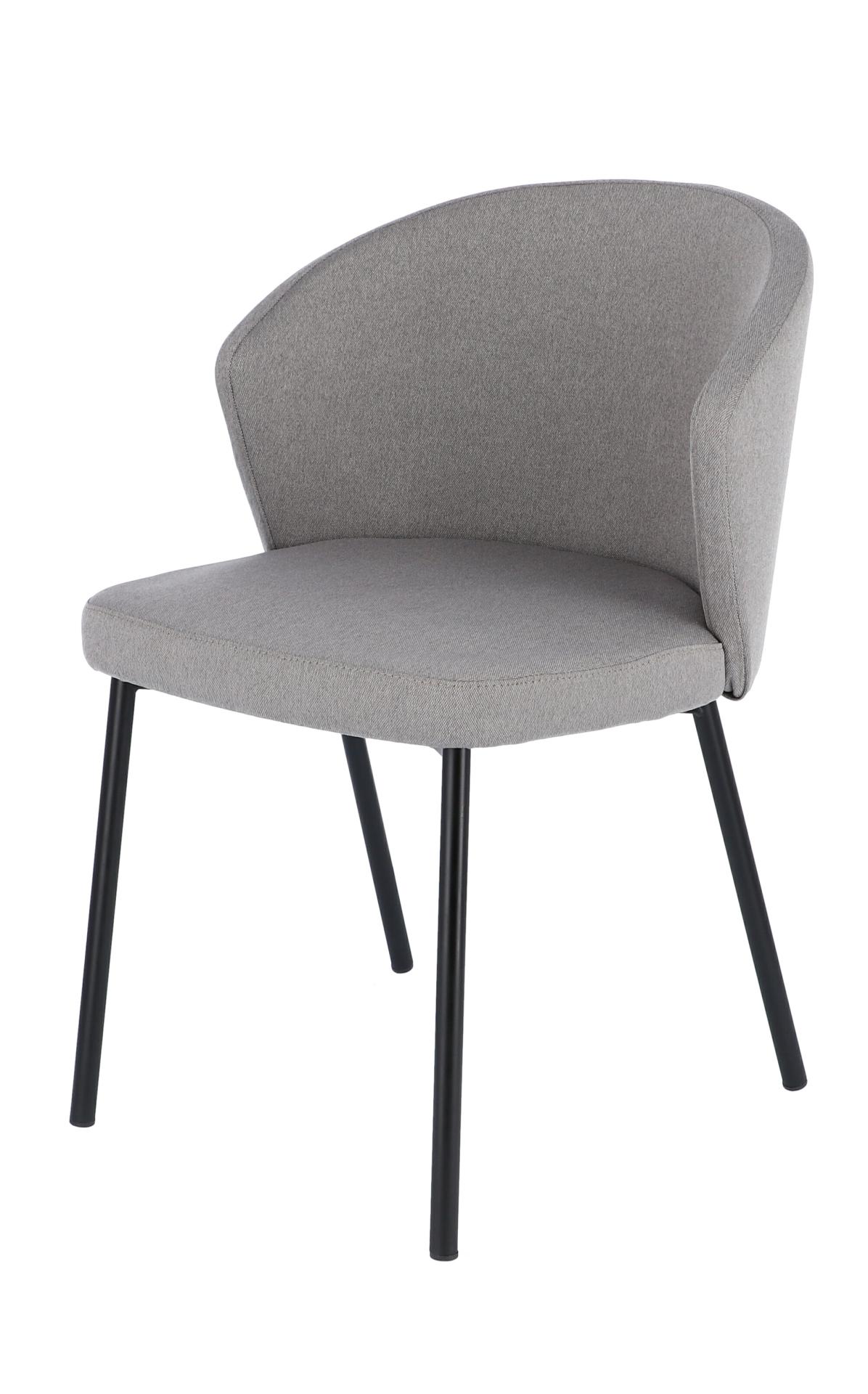 Stuhl Mila mit Stoffbezug, Hellgrau Stuhl Mila mit Stoffbezug, Hellgrau