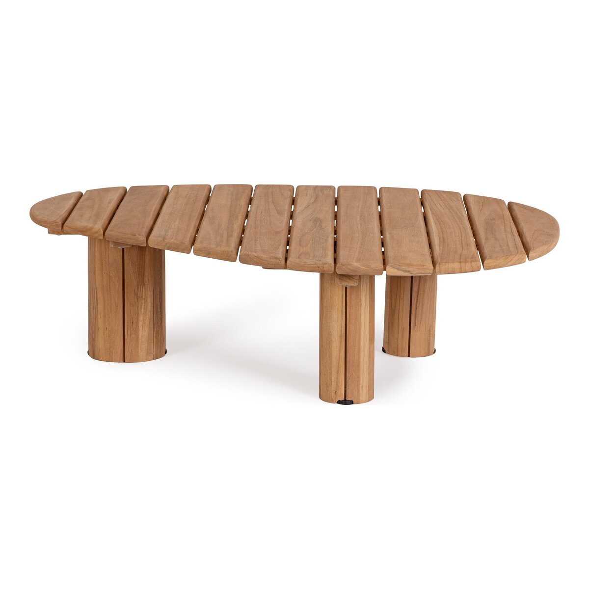 Gartencouchtisch Tamires - Teakholz massiv Natur, 100 x 80 cm