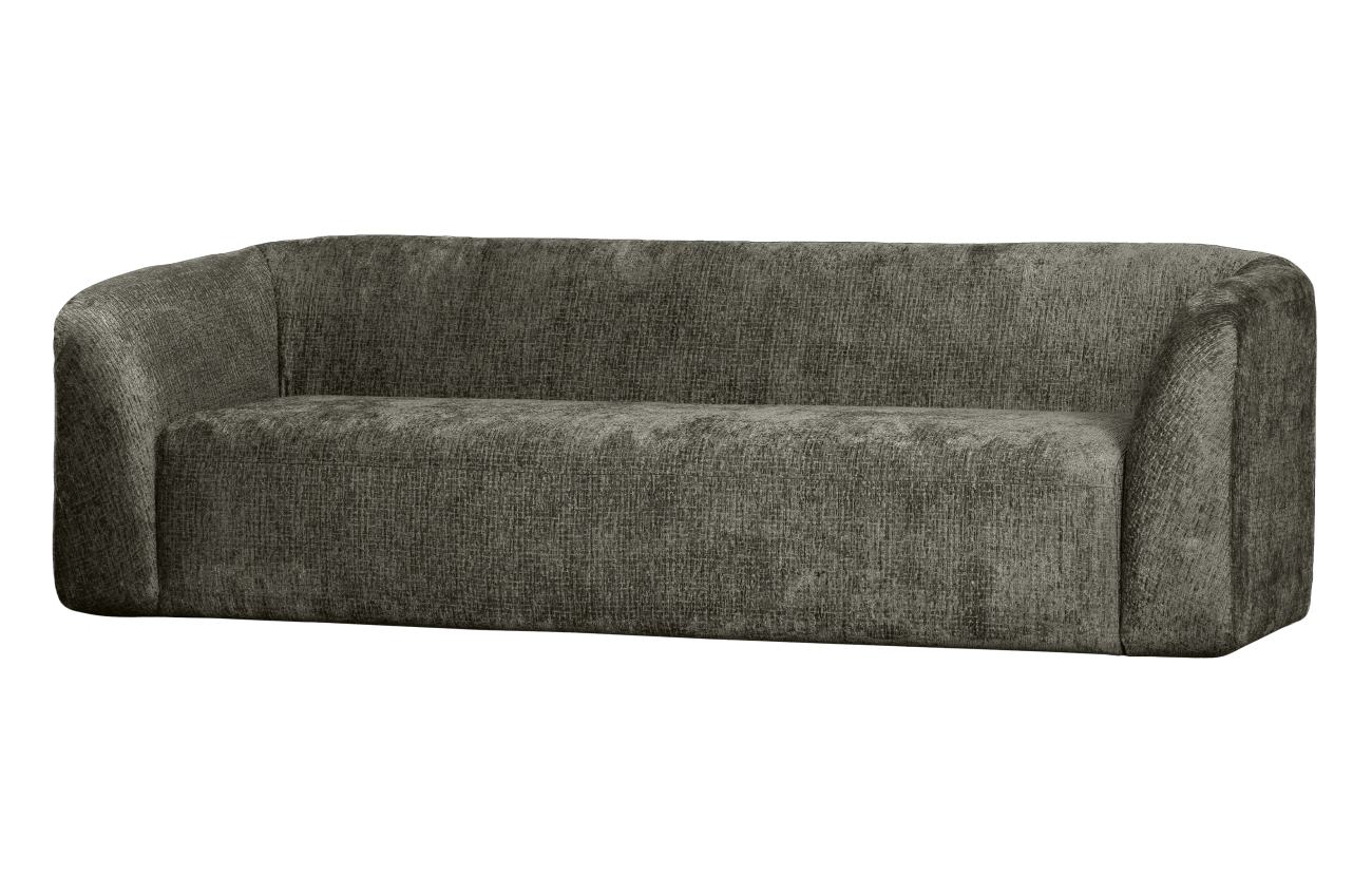 Das Sofa Sloping überzeugt mit seinem modernen Stil. Gefertigt wurde es aus Struktursamt, welches einen graugrünen Farbton besitzt. Das Gestell ist aus Kunststoff und hat eine schwarze Farbe. Das Sofa besitzt eine Breite von 240 cm.