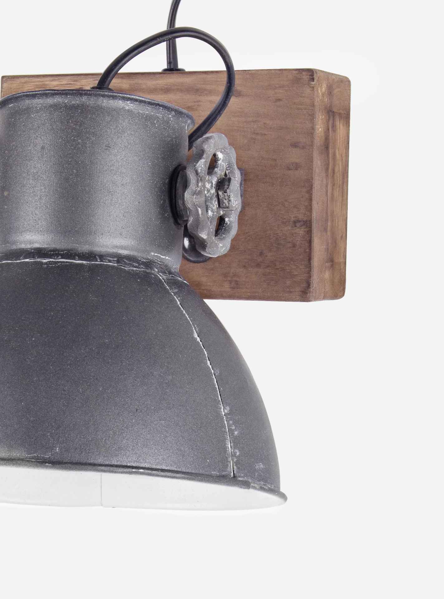 Wandleuchte Applique aus Metall, Grau