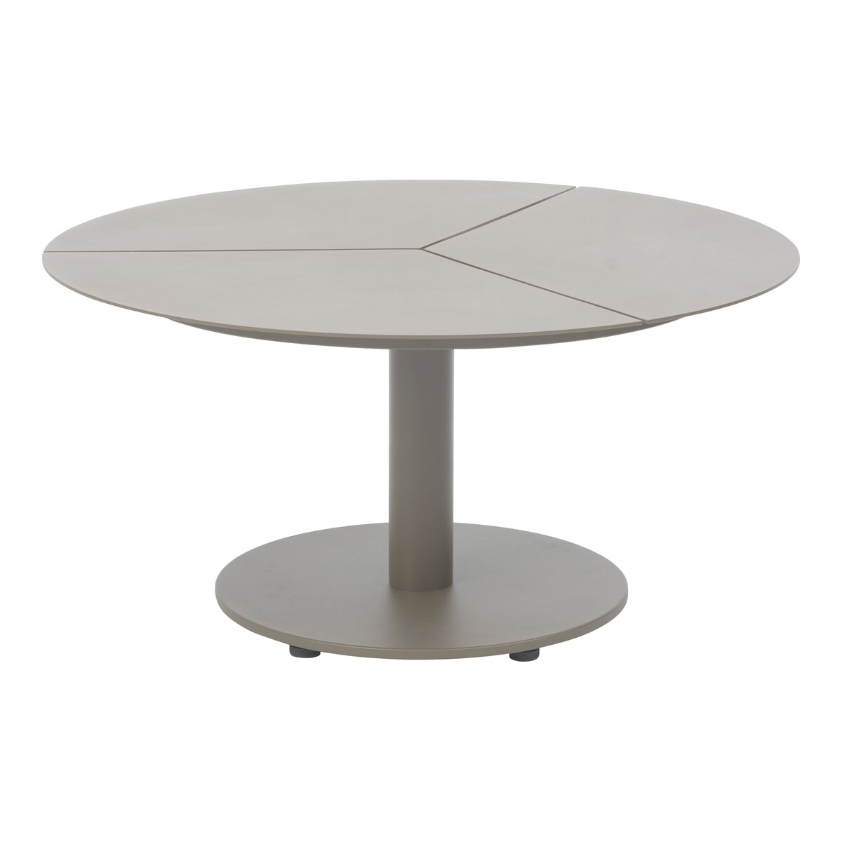 Gartencouchtisch Peace aus Aluminium - 80x80x40 cm, Hellgrau