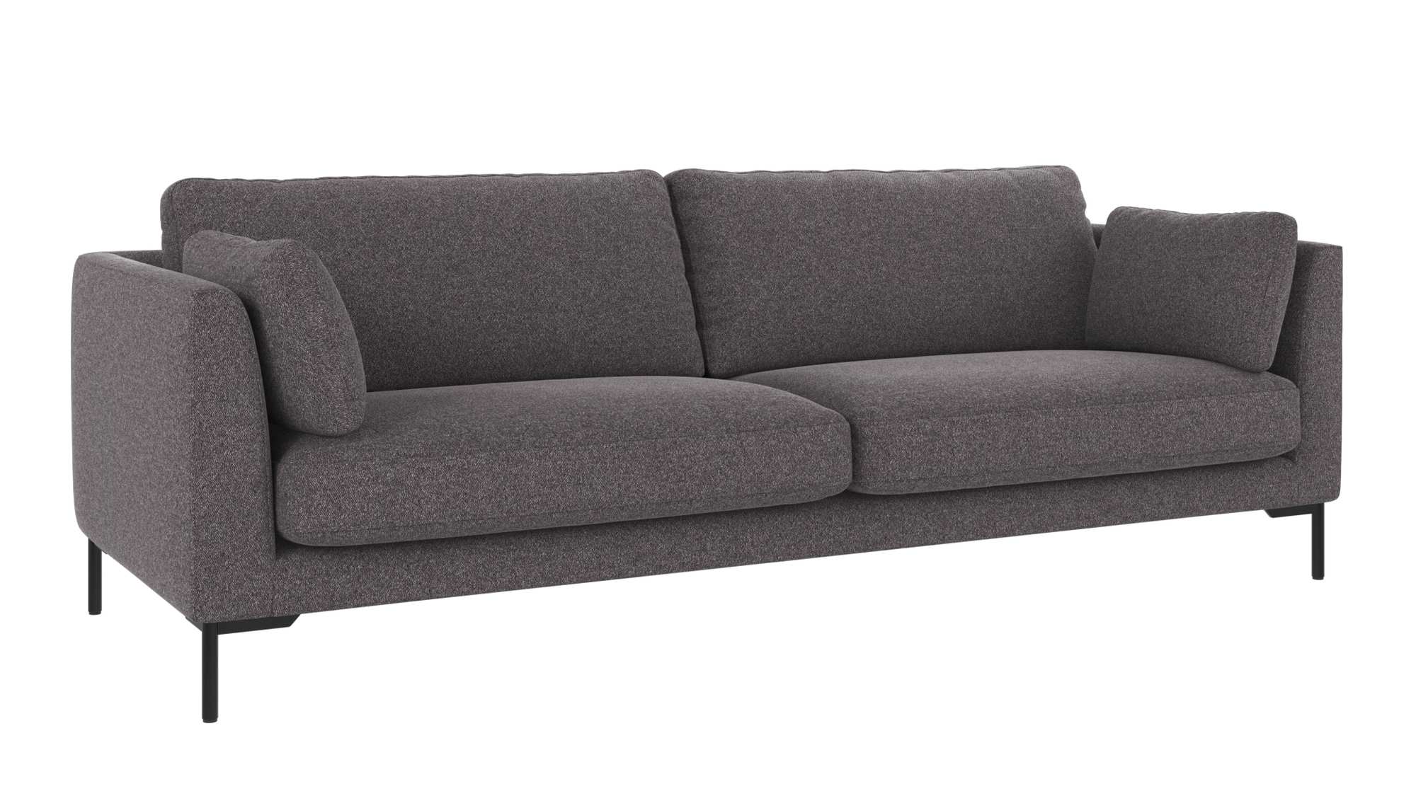 Edles Möbelstück: Sofa Corwin 3-Sitzer, Bezug Brenda Dunkelgrau für stilvolle Einrichtung. Sofa Corwin 3-Sitzer, Bezug Brenda Dunkelgrau