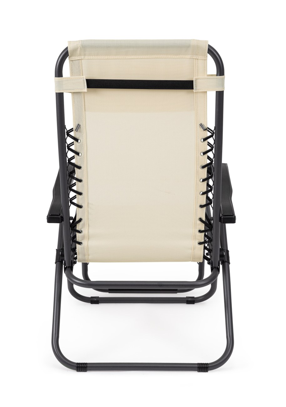 Liegestuhl Santana aus Metall, Creme
