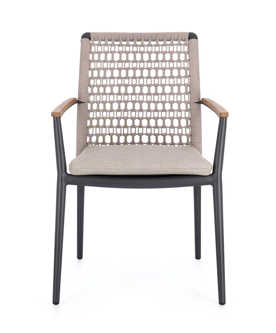 Gartenstuhl Maddox aus Aluminium, Anthrazit