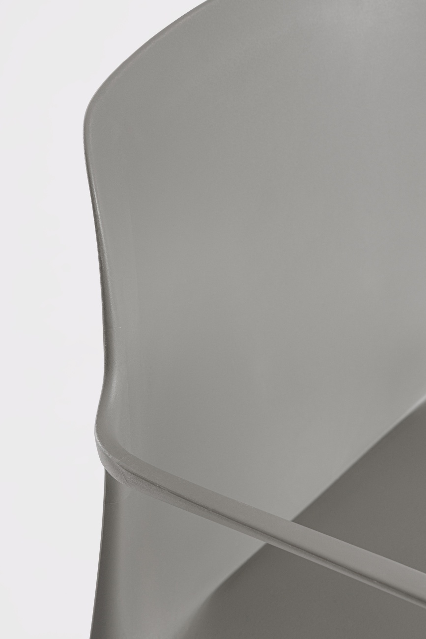 Stuhl Chloris 4er-Set mit Armlehne, Grau