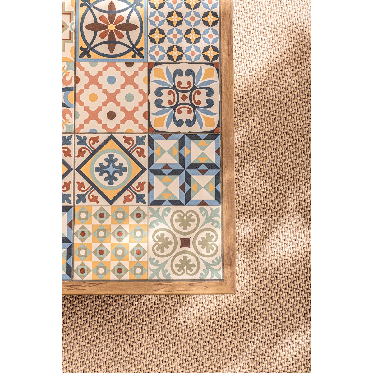 Gartenecksofa Kalimera - Aluminium Desert Sand, Olefin Taupe, inkl. Couchtisch
