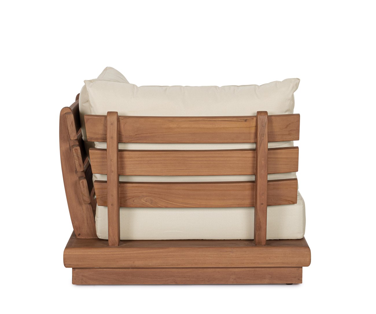 Gartenmodulsofa Delgada aus Teakholz, Eck-Element