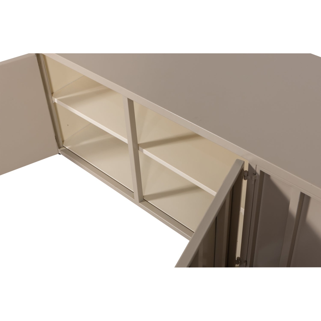 TV-Board Level aus Metall 160 cm, Sand