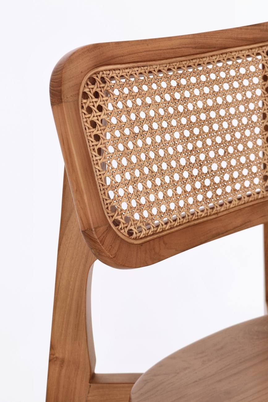 Esszimmerstuhl Abby aus Teakholz, Natur