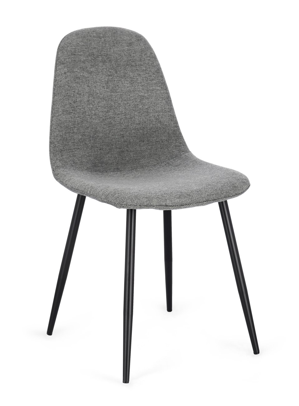 Esszimmerstuhl New Irelia 4er-Set aus Stoff, Beige/Schwarz