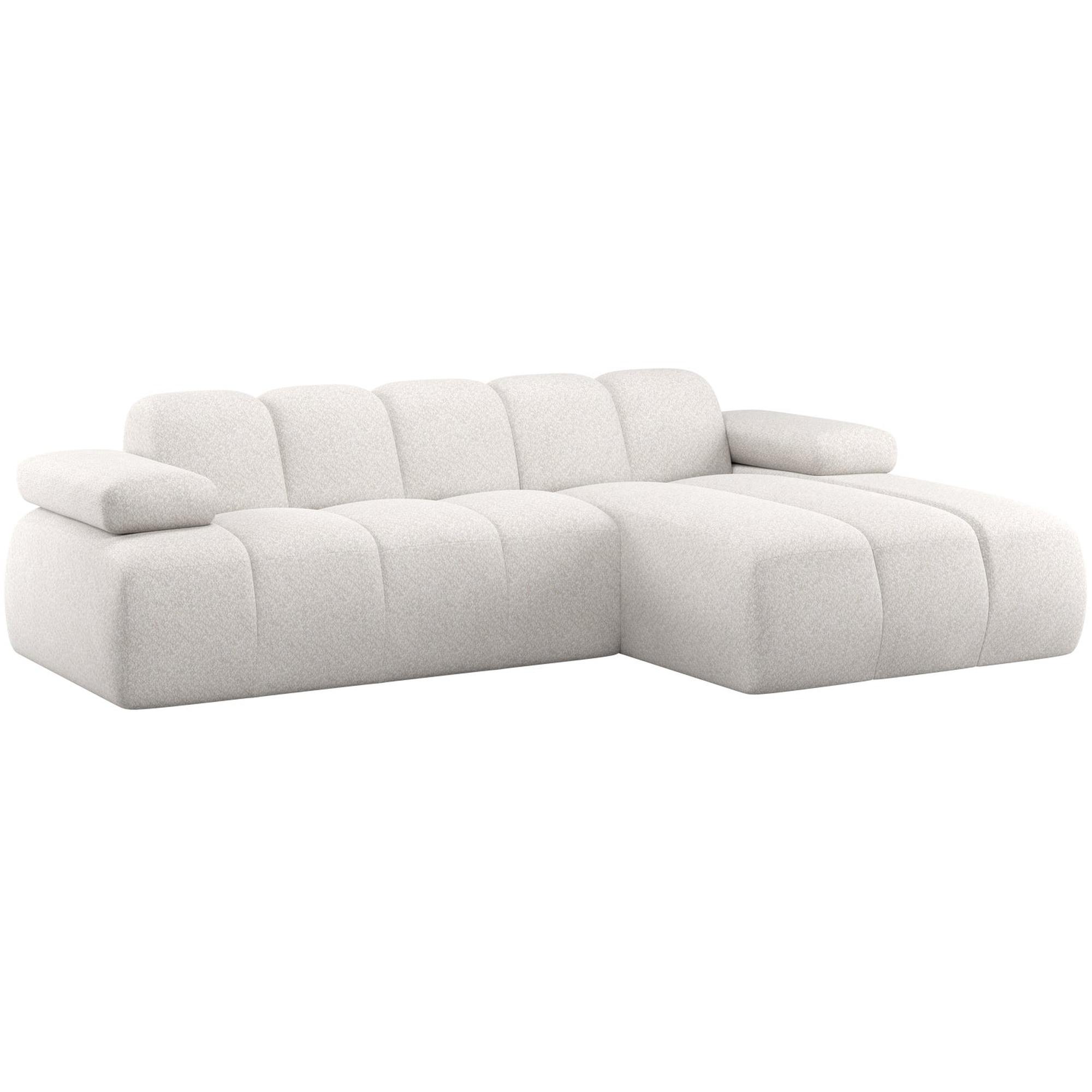 Ecksofa Mojo Chaiselongue Rechts - Wollen-Stoff, Natur
