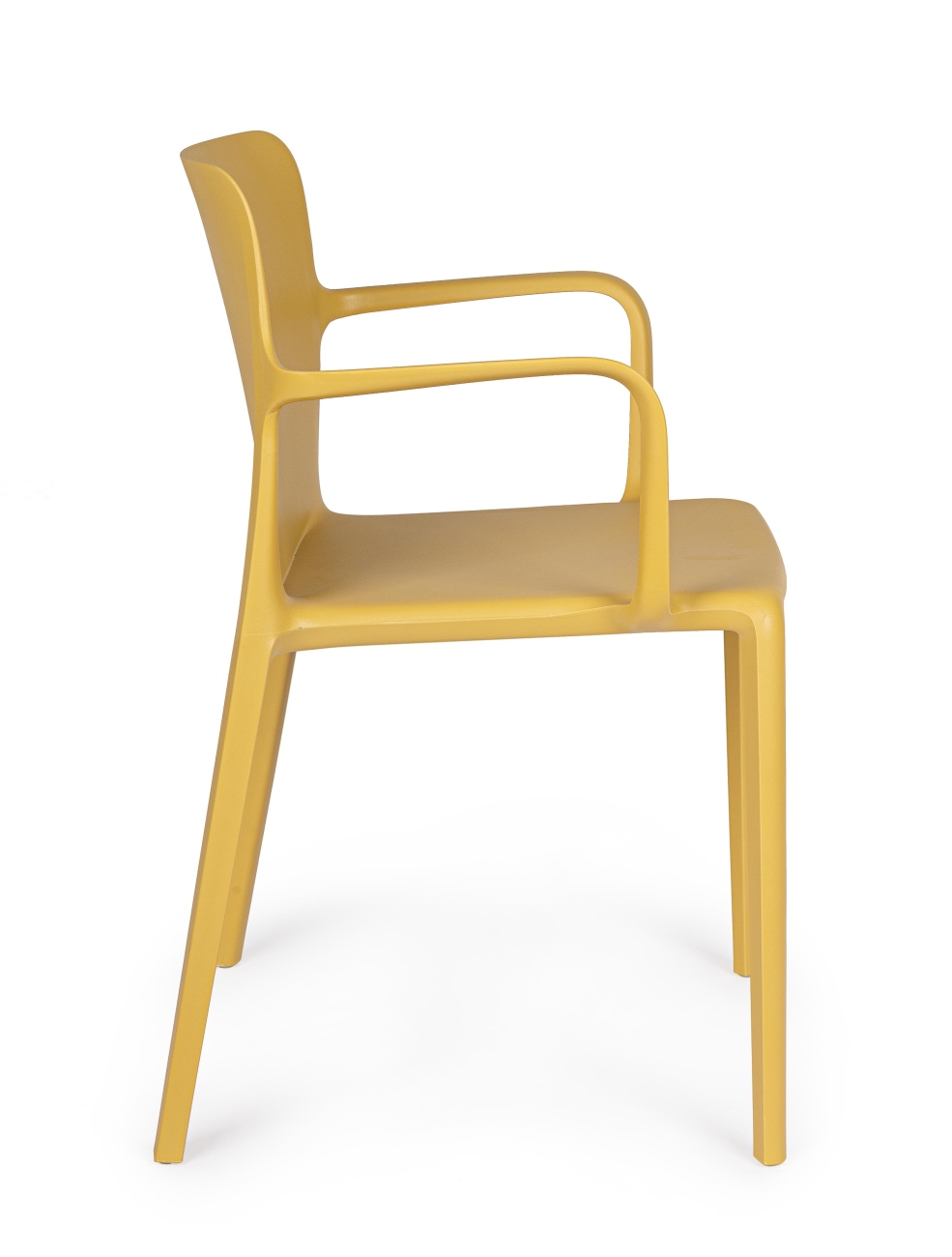 Stuhl Chloris 4er-Set mit Armlehne, Ocker