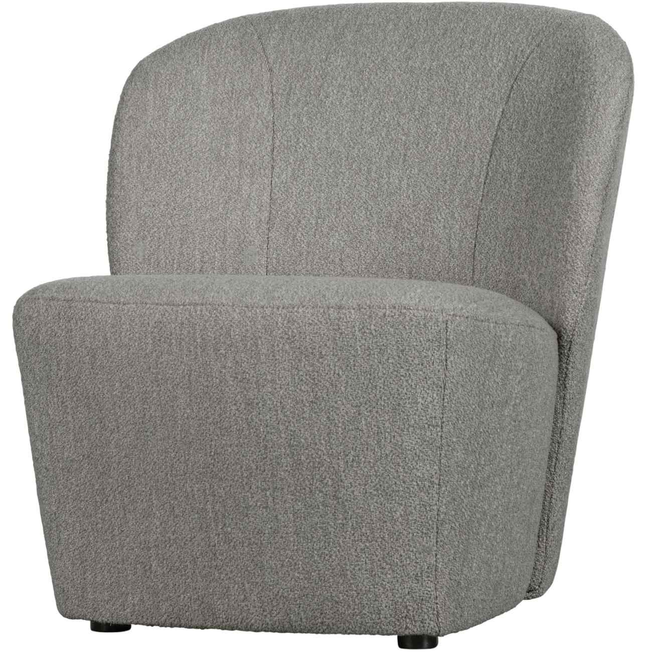 Sessel Lofty aus Boucle-Stoff, Grau