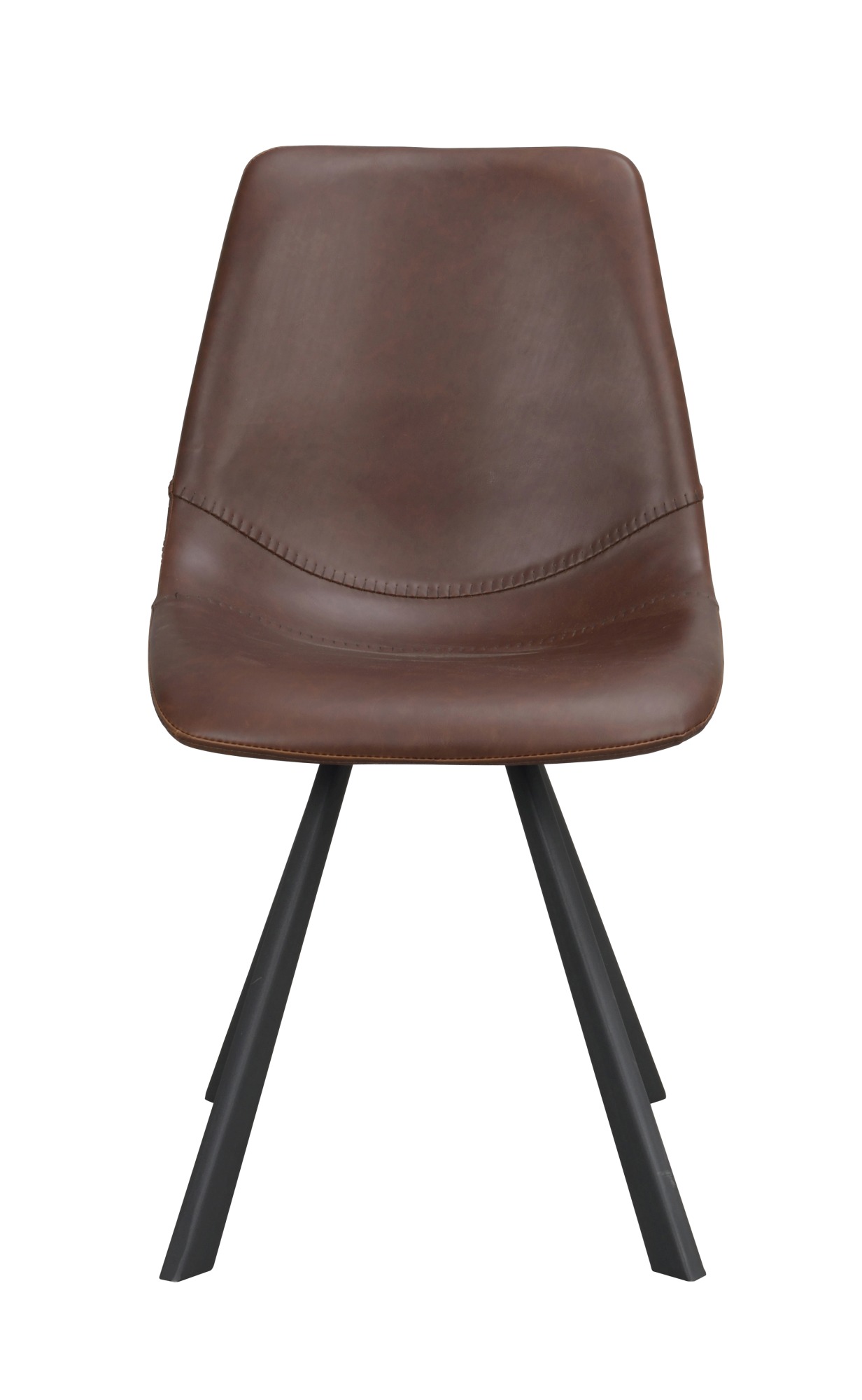 Stuhl Auburn 2er Set, Lederoptik Braun passt perfekt in stilvolle Wohnräume.