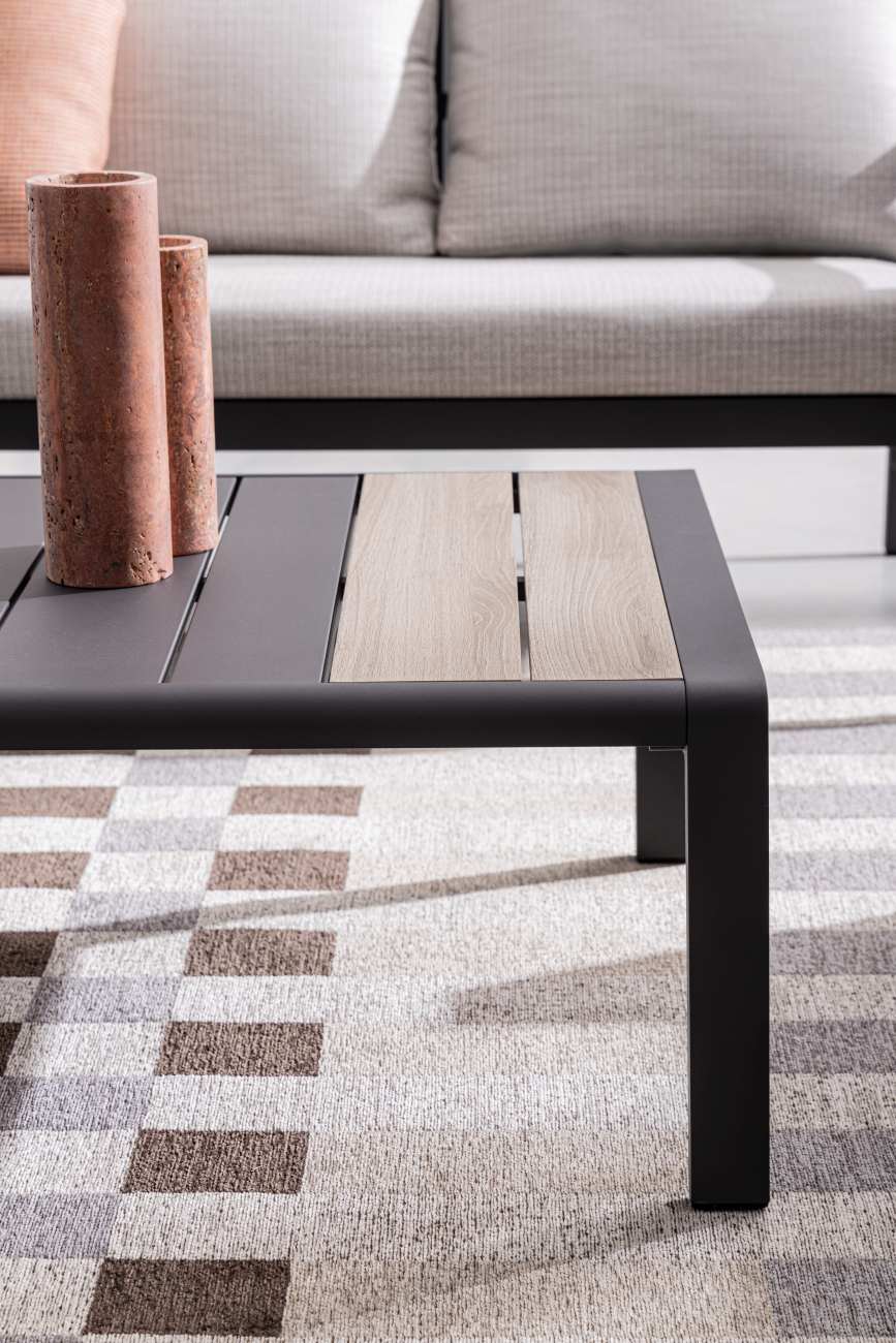 Outdoor Teppich Hada 200x290 cm, Grau / Braun / Beige