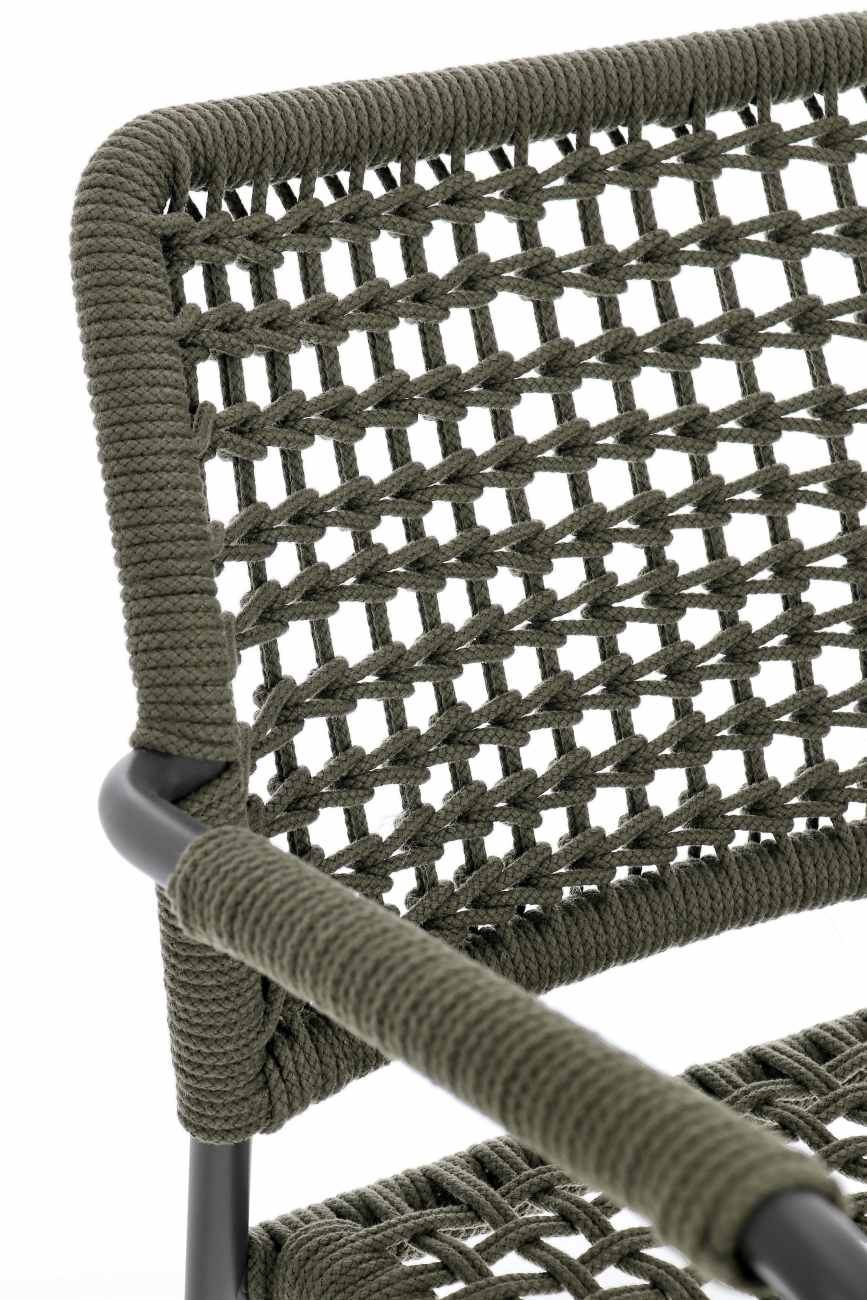 Gartenstuhl Rajada aus Aluminium, Grün / Anthrazit